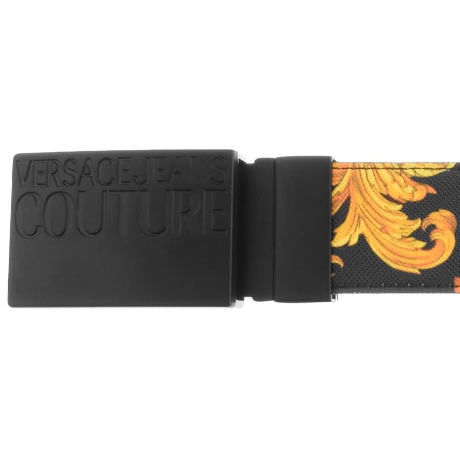 Alternative Image for ProductVersace Jeans Couture Leather Logo Belt Black3